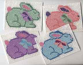 Bunny Plastic Canvas Coasters FaveCrafts